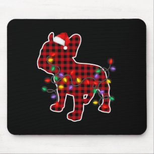 Tapis De Souris Chien en taule Santa Hat Pyjamas de Noël Lumière d