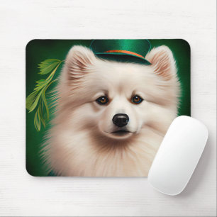 Tapis De Souris Chien esquimau américain en tenue de la Saint-Patr