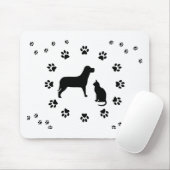 Tapis De Souris Chien et chat Mousepad (Avec souris)