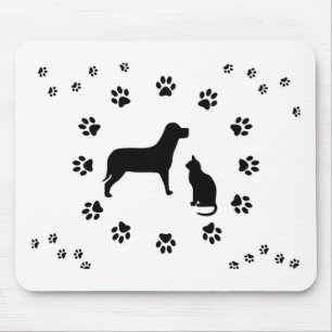 Tapis De Souris Chien et chat Mousepad