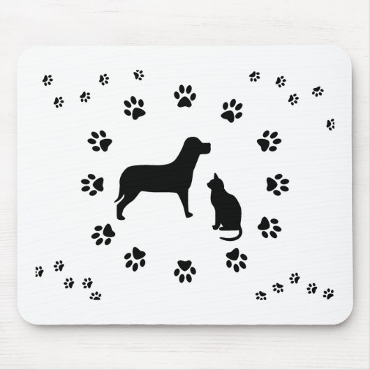Tapis De Souris Chien et chat Mousepad (Devant)