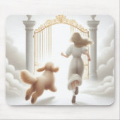 Tapis De Souris Chien et femme aux portes célestes (Devant)