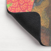 Tapis De Souris Chien et fraise (Coin)