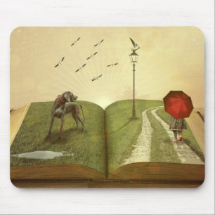 Tapis De Souris Chien et livre