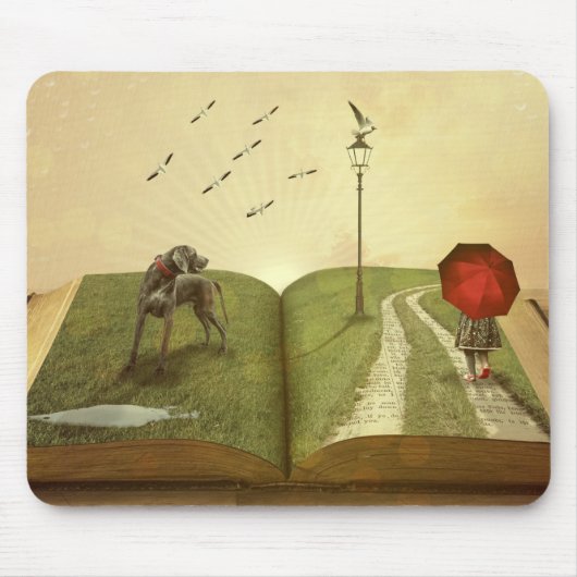 Tapis De Souris Chien et livre (Devant)