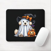 Tapis De Souris Chien fantôme d'Halloween (Avec souris)