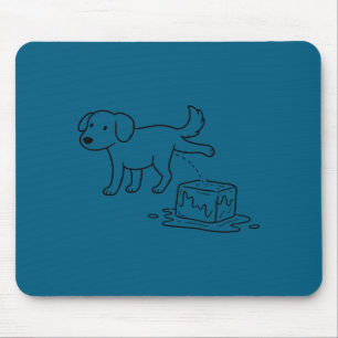 Tapis De Souris Chien glace humour de chien drôle art en ligne