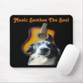 Tapis De Souris Chien guitare Mousepad (Avec souris)