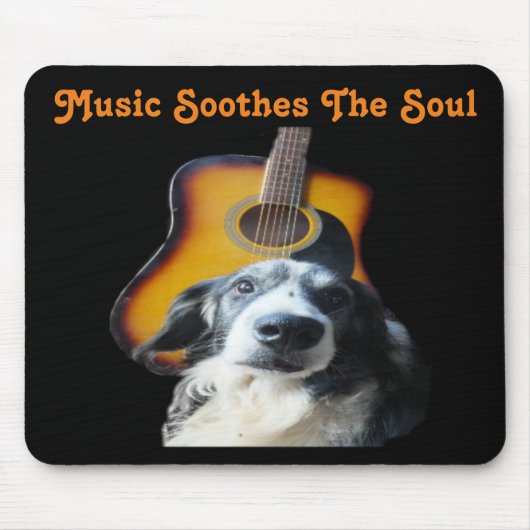 Tapis De Souris Chien guitare Mousepad (Devant)