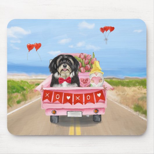 Tapis De Souris Chien Havanais Saint Valentin Camion (Devant)