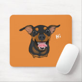 Tapis De Souris Chien heureux Mousepad de Pinscher miniature de (Avec souris)