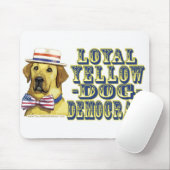 Tapis De Souris Chien jaune loyal Démocrate Mousepad (Avec souris)