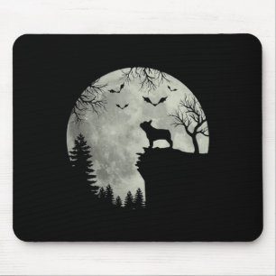 Tapis De Souris Chien Lune Hurlement Dans Forêt Halloween Chien Fr