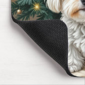 Tapis De Souris Chien maltais de Noël sur un Coussin à fourrure (Coin)