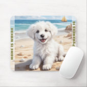 Tapis De Souris Chien mignon Great Pyrenees Chien blanc Nom person (Avec souris)