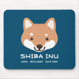 Tapis De Souris Chien mignon Shiba Inu   Face de la victime loyale