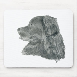 Tapis De Souris chien noir de Terre-Neuve