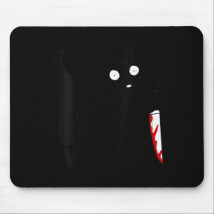 Tapis De Souris Chien noir drôle mignon kawaii épouvantable Hallow