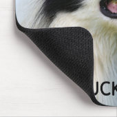 Tapis De Souris Chien noir et blanc à la frontière (Coin)