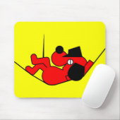 Tapis De Souris Chien pâle - rouge (Avec souris)