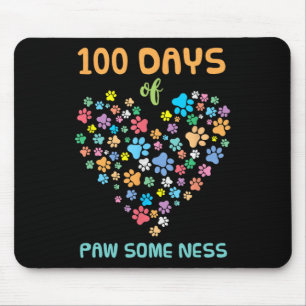 Tapis De Souris Chien Paw 100 Jours De L'École Animal Paw un peu d