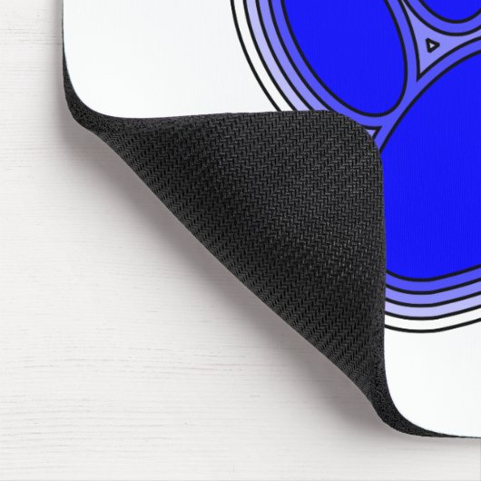 Tapis De Souris Chien Paw En Bleu Avec Contours (Coin)