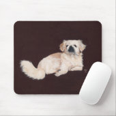 Tapis De Souris Chien Pékinois Blanc (Avec souris)