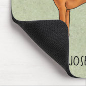 Tapis De Souris Chien Pointer Mignon Vizsla Hongrois Avec Nom Vert (Coin)