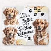 Tapis De Souris Chien Retriever doré (Devant)