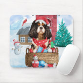 Tapis De Souris Chien Roi Cavalier dans la neige Maison de Chien N (Avec souris)