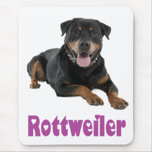 Tapis de souris Chien Rottweiler bébé Amour