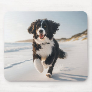 Tapis De Souris Chien sur la plage mousepad