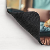 Tapis De Souris Chien sur Lit (Coin)