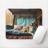 Tapis De Souris Chien sur Lit (Avec souris)