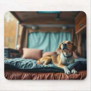Tapis De Souris Chien sur Lit