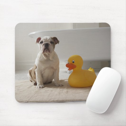 Tapis De Souris Chien sur tapis avec canard en plastique (Avec souris)