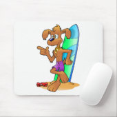 Tapis De Souris Chien surfeur (Avec souris)