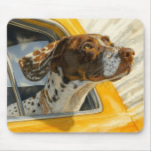 Tapis De Souris Chien tacheté sur l'art de rouler en voiture Impri (Devant)