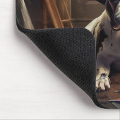 Tapis De Souris Chien-taureau Citrouille Halloween effrayant (Coin)