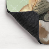 Tapis De Souris Chien-taureaux français Brown avec Casquette vert (Coin)