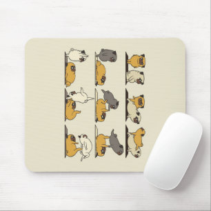 Tapis De Souris Chien-taureaux français Pots de Yoga Amateurs de