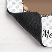 Tapis De Souris Chien teckel à poil long chocolat et feu & nom (Coin)