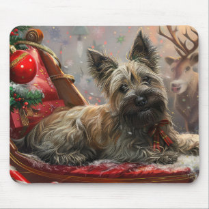 Tapis De Souris Chien Terrier Skye Noël Festif
