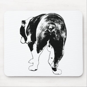 Tapis De Souris Chien-tête focalisé, Ascenseur du bureau vectoriel