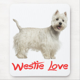 Tapis de souris Chien West Highland Terrier Blanc