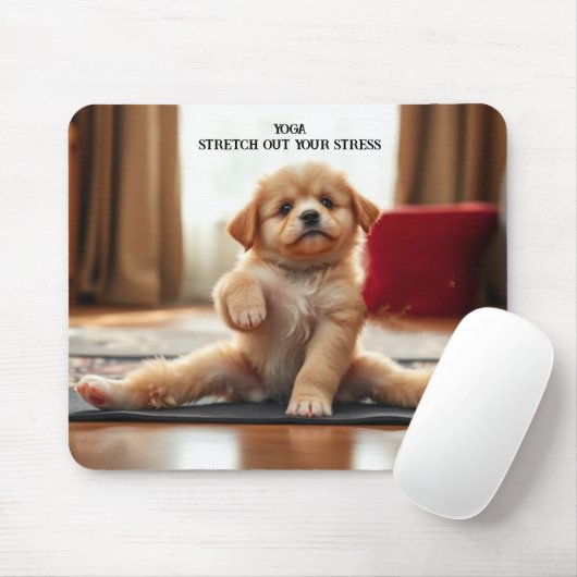 Tapis De Souris Chien Yoga (Avec souris)