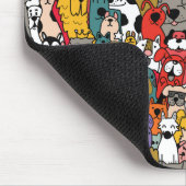 Tapis De Souris Chiens Colorés Drôles (Coin)