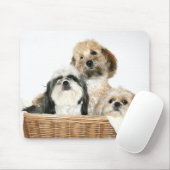 Tapis De Souris Chiens dans un panier (Avec souris)