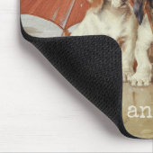 Tapis De Souris Chiens de chien de chien sous parapluie CC0866 Tro (Coin)