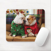 Tapis De Souris Chiens de Noël en pulls (Avec souris)
